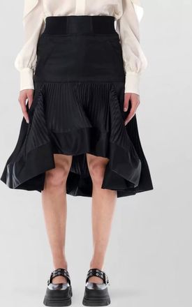 sacai nylon asymmetric skirt