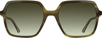 Calvin Klein Womens Modified Rectangle Sunglasses - Green