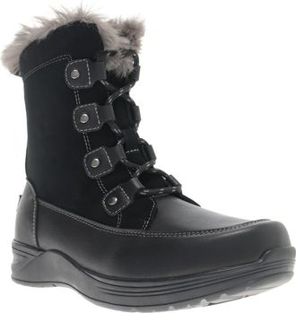 Propét Dulcie Faux Fur Trim Bootie in Black at Nordstrom, Size 6.5