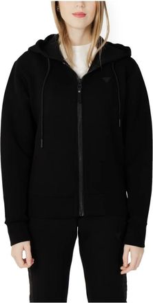 Guess Doorritsbaar - Dames - Vesten met rits - Zwart - XS - Polyester - Hoodies & sweatvesten