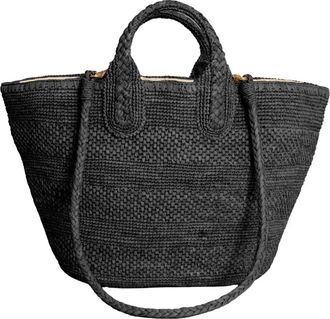 Ibeliv Soma Raffia Tote - Dames - Handtassen - Zwart - ONE Size - Tassen