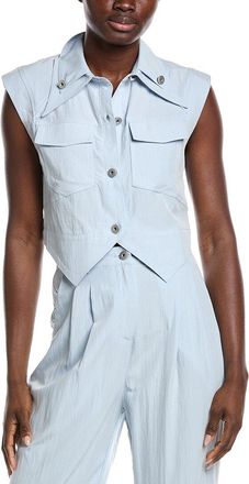 Gracia Open V-Bottom Hem Sleeveless Top