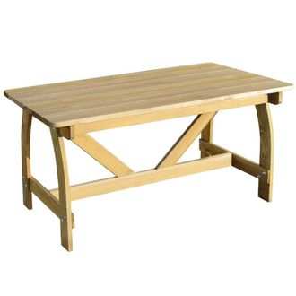 vidaXL Mesa De Jard&iacute;n De Madera De Pino Impregnada 150x74x75 Cm Vidaxl