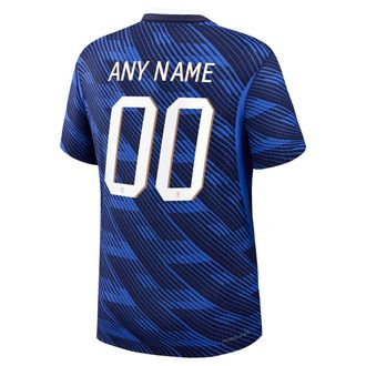 Nike FFF 2026/27 Match Home Nike Mens Aero-FIT Soccer Authentic Custom Jersey By You in Blue | NN203948229-CUS