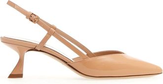 Ninalilou Slingback Pumps - Dames - Pumps - Beige - 37 1/2 EU - Leer - Schoenen