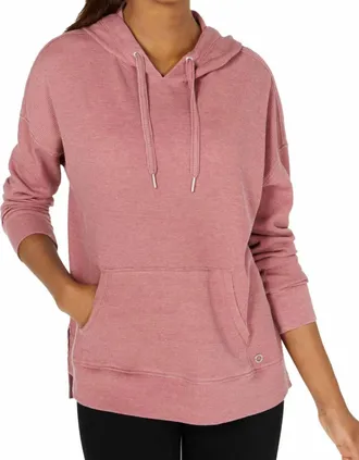 Calvin Klein Activewear High Low Hem Hoodie In Desert Pink