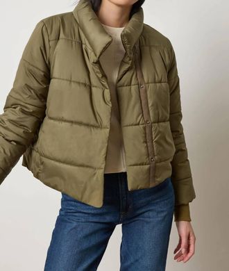 Lilla P Knit Cuff Jacket In Evergreen