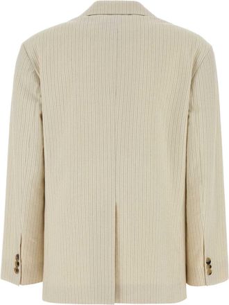 Dries Van Noten Womens Jacket Blazer Ecru Cotton Paper Yarn Blazers