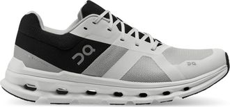 On Mens Cloudrunner Sneakers, Glacier | Black, 12.5