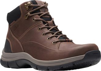 Clarks Mens Walpath Mid Oxford Boot, Dark Brown Leather, 6.5 UK