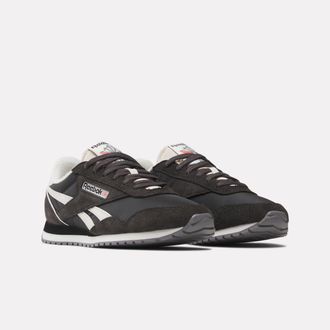 Reebok Classic Sneaker REEBOK CLASSIC CLASSIC AZ, Damen, Gr. 38,5, schwarz (washed schwarz, washed schwarz, chalk), Leder, Synthetik, Textil, Schuhe Sneaker