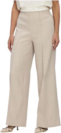 Y.A.S Y.a.s, Dames, Broeken, Beige, Maat: XL Viscose