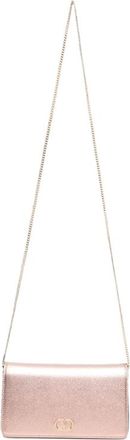 Valentino Garavani VLogo Signature Mini Shoulder Bag In Laminated Grainy Calfskin With Jewel Logo