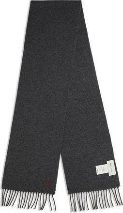 Ami Wool Fringed Scarf - Gray