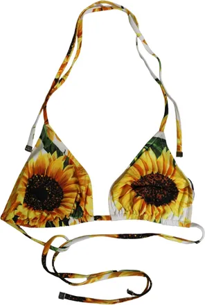 Dolce & Gabbana Multicolor Floral Halter Bikini Top - Multicolor