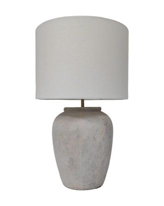 Deco Wood L&aacute;mpara de mesa de cer&aacute;mica en color gris de 62cm