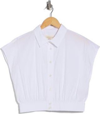 Current Elliott Extended Shoulder Cap Sleeve Shirt in Crisp White at Nordstrom Rack, Size X-Small