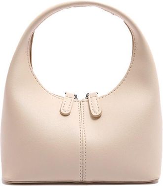 Generic Portable Pu Leather Crescent Handbag, Versatile Crescent Bag For Women, Fashionable Underarm Bag Clutch Purse(Beige)