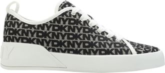 DKNY Dames Mar Faux Leren Sneakers (Wit/Zwart)