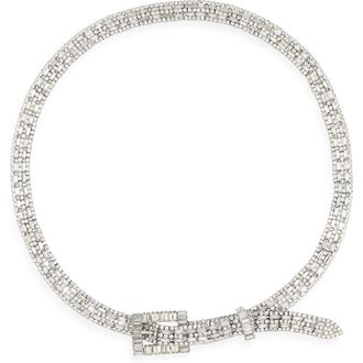 Vince Camuto Crystal Mesh Chain Belt in Silver at Nordstrom Rack, Size X-Large