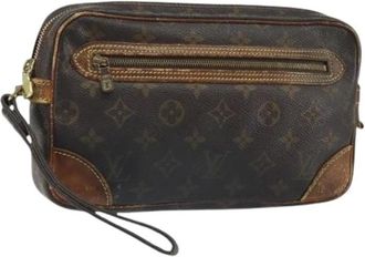 Louis Vuitton Pre-owned Clutches, female, Brown, Size: ONE SIZE Pre-owned Canvas Clutch