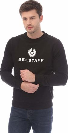 Belstaff Mens Crewneck Sweatshirt in Black-White - Size 2XL