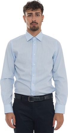 Carrel Camicia classica da uomo Bianco-celeste Carrel Uomo