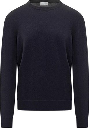 Malo Pure Cashmere Trui met Ronde Hals - Heren - Cashmere truien - Blauw - L - Kasjmier - Truien & Vesten