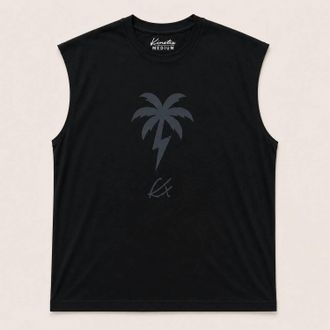 Kinetix Mens Thunder Palm Muscle Tee In Black