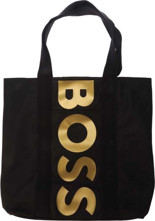 HUGO BOSS Womens Accessories Deva Rectangle Shape Tote with Logo in Black - One Size