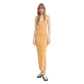 Gestuz Vestido Largo con Abertura Lateral - Dresses - Mujer - Naranja - XS