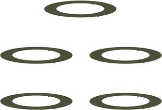 vidaXL Anillos Planos Para &Aacute;rboles 5 Pcs Verde Oliva &Oslash;30 / 60 Cm Acero Vidaxl