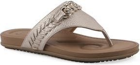 White Mountain Aladdin Flip Flop in Gold/Smooth at Nordstrom Rack, Size 9.5