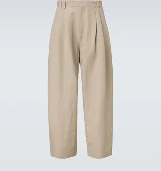 STUDIO NICHOLSON Linen and wool wide-leg pants