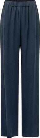 Emporio Armani Lange Broek - Dames - Wijde Broeken - Blauw - S - Broeken