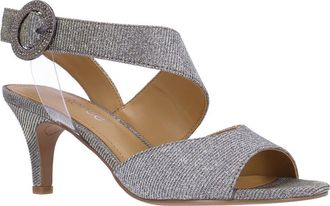 J. Rene&eacute; Safira Ankle Strap Sandal in Pewter at Nordstrom, Size 8.5
