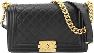 Chanel Pre-owned Vintage schoudertas - Dames - Pre-owned - Zwart - Maat: ONE Size Leer