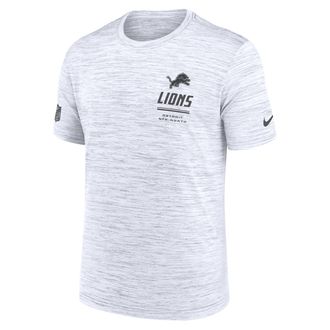 Nike Detroit Lions Sideline Team Issue Velocity Nike Mens Dri-FIT NFL T-Shirt in White | 02ER10A9J-7VD