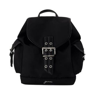 Ganni Backpacks, female, Black, Size: ONE SIZE Bucky Small Backpack