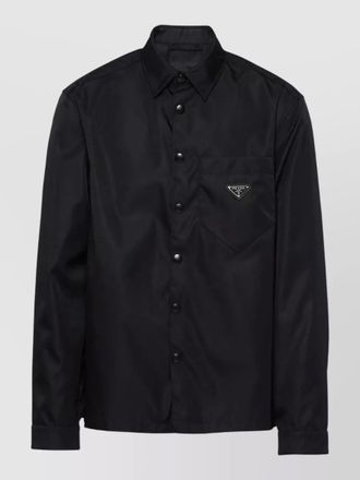 Prada regenerated nylon shirt contemporary fit long sleeves