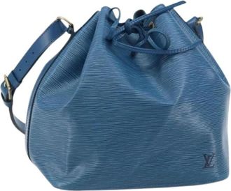 Louis Vuitton Pre-owned Bucket Bag - Dames - Vintage Tas - Blauw - ONE Size - Leer - Vintage