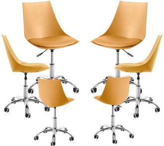 Regalos Miguel Regalos Miguel - Packs Sillas - Pack 6 Sillas Blok Office - Mostaza