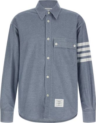 Thom Browne Mens 4Bar Flannel Shirt