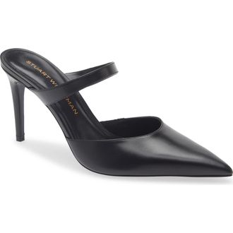 Stuart Weitzman Power Mule 85 in Black at Nordstrom, Size 10.5