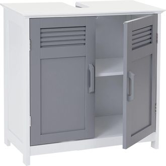 Hhg Nunca Usado] Mueble Lavabo Hhg 146, Mueble De Ba&ntilde;o 60x60x30cm, Gris