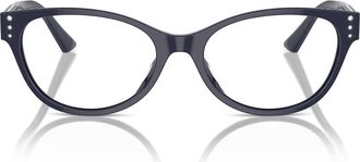 Jimmy Choo London 54mm Oval Optical Glasses in Blue /Demo Lens at Nordstrom