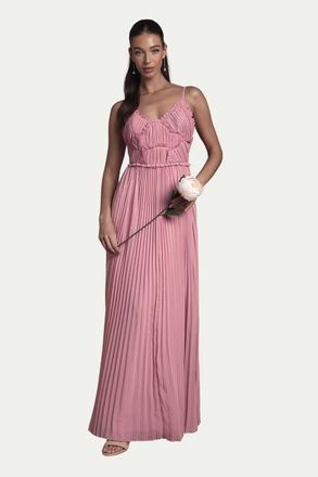 Oasis Bridesmaid Dress With Ruffle Detail in Rose at Nordstrom, Size 14