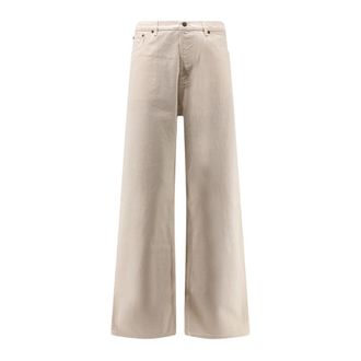 Valentino Rtw... Ivory - male - Valentino - Wide Trousers - Beige - W33 - Trousers