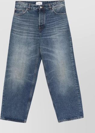 Haikure mid blue trousers with faded effect