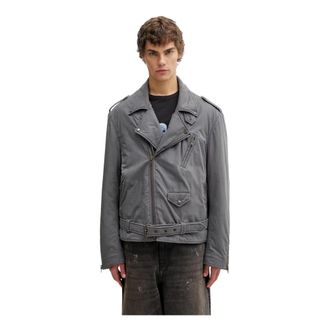 Maison Margiela Heren, Jassen, Grijs, Maat: M Leer